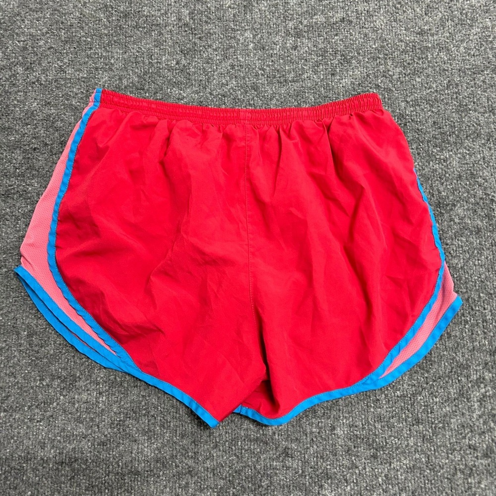 Nike Athletic Shorts Womens Size M Red Dri-Fit Running Mesh Trim Lightweight